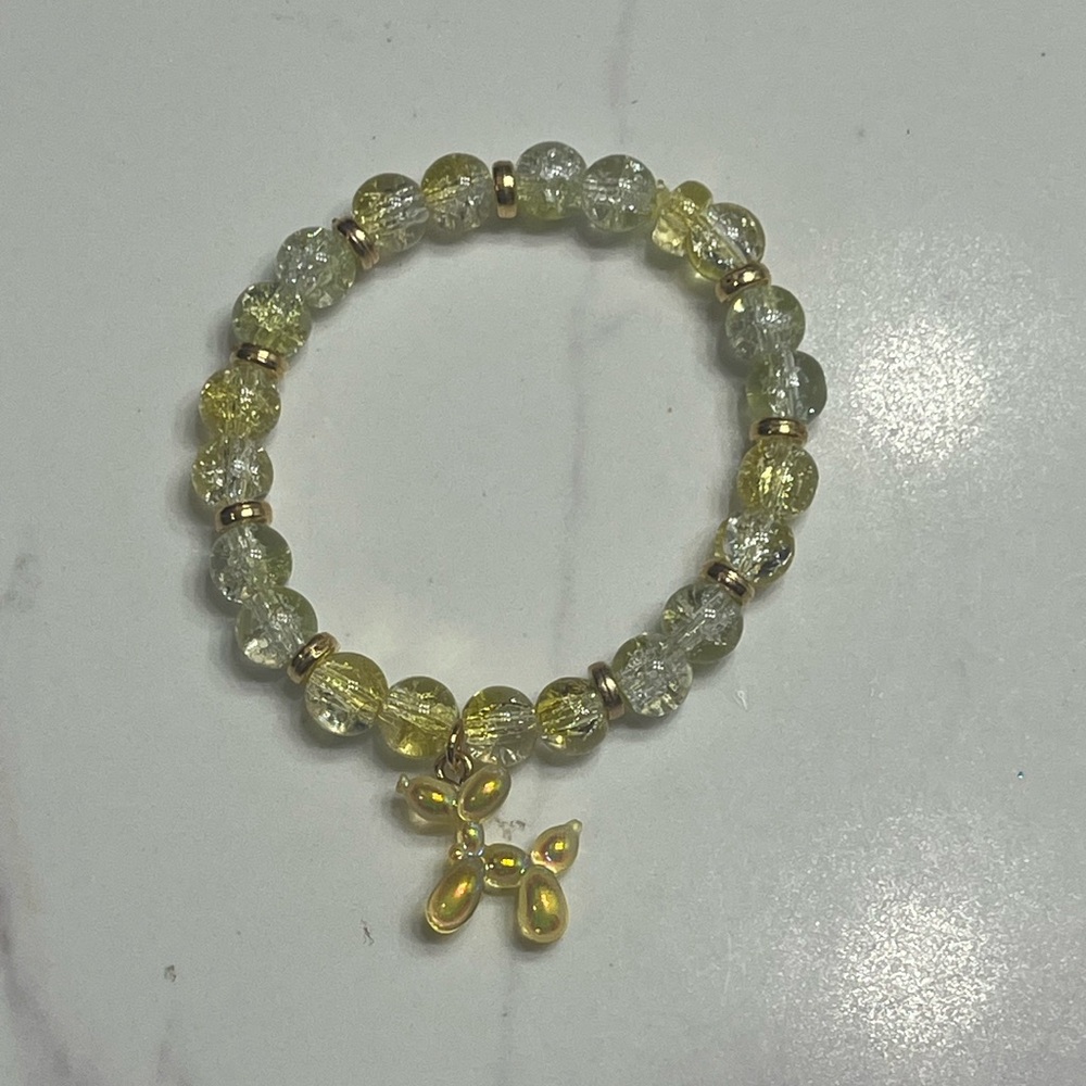 Elegant Gold and Yellow Beaded Bracelet